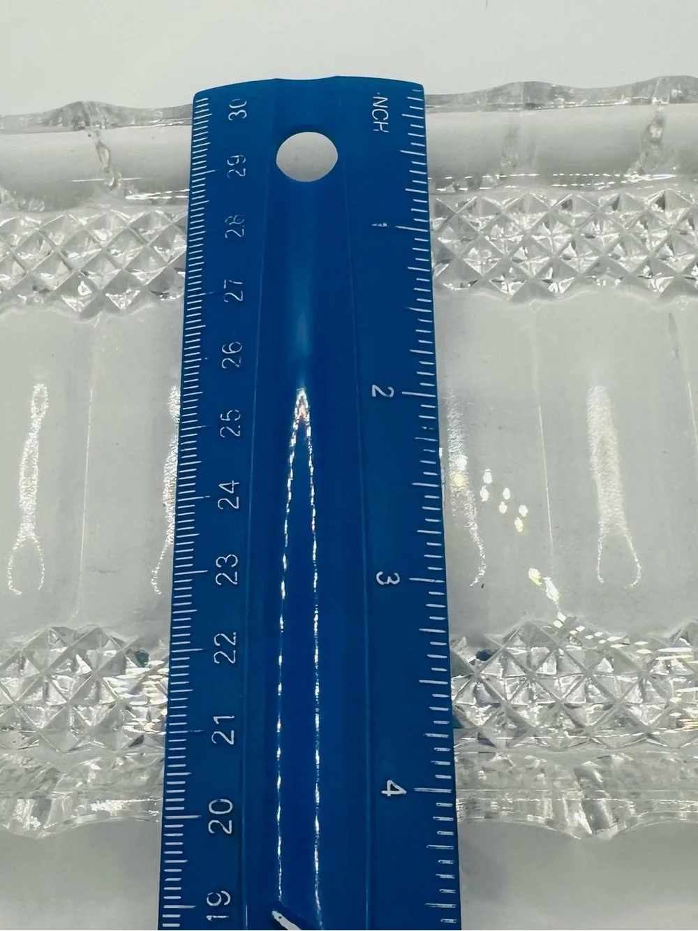 Clear Lead Crystal Rectangular Serving Tray- West Germany
